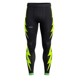 Pantalon de compression long pour homme Amkoor, noir, en spandex/nylon, séchage rapide, taille élastique, collant de sport - Product Image 1