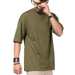 เสื้อยืดโอเวอร์ไซส์ผู้ชาย ผ้าฝ้าย 100% สีพื้น คอกลม แขนสั้น สวมใส่สบาย ทรงหลวม ระบายอากาศได้ดี น้ำหนัก 300 กรัม ผ้าเจอร์ซีย์ถักแบบย้อมสีพื้น - Product Image 4