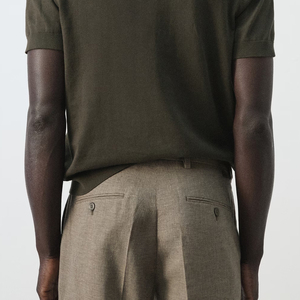 T-shirt décontracté à manches courtes, confortable et respirant en coton, style streetwear pour homme, avec logo personnalisé. - Product Image 6