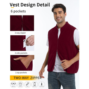 Custom Drain Sports DS-MV-0307 Mens Fleece Breathable Winter Body <b>Warmer</b> Thermal Outdoor Vest Bulk Supplier Pakistan OEM Export - Product Image 6
