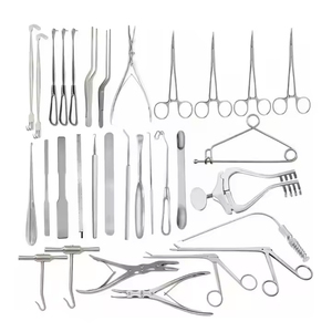 32pcs Basic Manual Cranial Surgery Set Steel <b>Instruments</b> for Brain Spinal <b>Neurosurgery</b> Brand CE ISO - Product Image 1