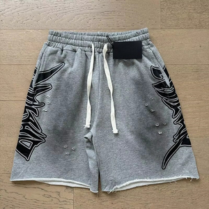 Autumn Vintage Ripped Printed Custom Graphics <b>Hoodie</b> <b>Men's</b> Casual <b>Shorts</b> <b>Set</b> - Product Image 4