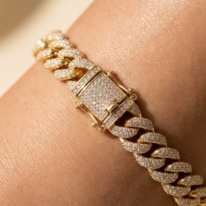 Charm Personality Foot Jewelry Cuban Link <b>Chain</b> Diamond Anklet <b>Iced</b> <b>Out</b> Letter Anklet for Women Hip Hop RAAMAA - Product Image 3