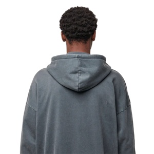Vente en gros de sweat à capuche surdimensionné lourd personnalisé de luxe fabrication de coton lourd 100% sweat à capuche en éponge française 2025 - Product Image 4