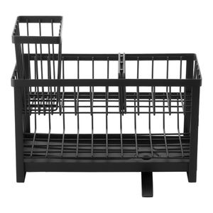 "2-Tier <b>Kitchen</b> Sink Caddy Organizer with High Brush Holder & Divider <b>for</b> Sponge <b>Storage</b>" - Product Image 6
