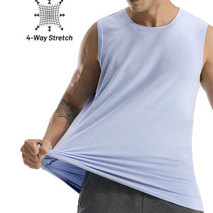 Débardeur pour homme en tissu polyester extensible, idéal pour les squats, les presses, les tractions, les routines cardio, entraînement complet du corps, vêtements de fitness - Product Image 4