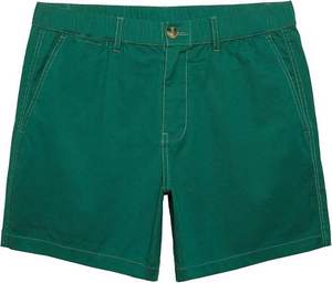 Shorts Bermuda en Coton Oxford Marron Uni pour Homme, Taille Mi-Haute, Fermeture Boutonnée, Style Décontracté, Tissu Respirant - Product Image 2