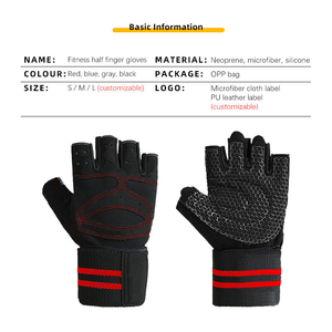 Guantes de Levantamiento de Pesas con Logotipo Personalizado, Guantes de Gimnasio Antideslizantes de Microfibra para Entrenamiento de Crossfit, Protección Acolchada para la Palma de la Mano, Venta al Por Mayor - Product Image 2