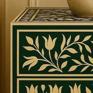 Table à tiroirs en os incrusté faite à la main, plusieurs designs pour tous les styles, tiroirs en os incrusté pour la décoration de la maison - Product Image 2