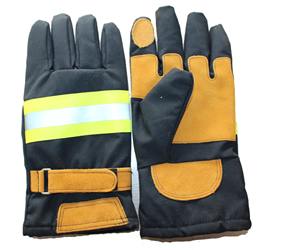 Factory Direct High Quality Cowhide Leather Fireman Firefighting <b>Gloves</b> Safety Fire <b>Gloves</b> - Product Image 2