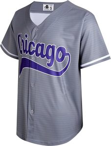 Maillots de baseball urbains pour hommes et femmes, chemises décontractées boutonnées, tenues streetwear, hauts pour fans - Product Image 3