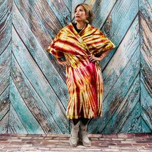 Belle Nouveau Kimono Robe D'été Surdimensionné Vacances Look Boho Festival Bohème Boho Chic À La Mode Femmes Tie Dye Kimono - Product Image 6