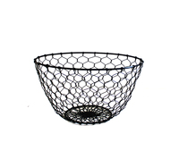 Panier en fil métallique rond décoratif personnalisé pour le rangement domestique, l'organisation de la cuisine et la présentation des aliments