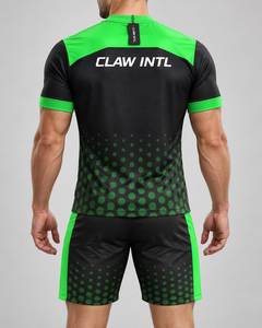 CLAW INTL Conjunto de Camiseta de Fútbol para Hombre, Diseño de Puntos Negros y Verdes, Sublimada, Poliéster que Absorbe la Humedad, Manga Corta, Corte Atlético - Product Image 6