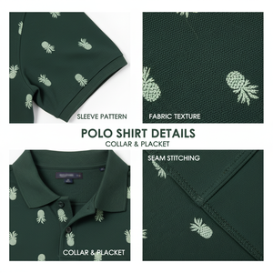 Camiseta Polo con Estampado de Piña, Sublimada, Fruta Tropical, Informal para Hombre, con Cuello, Transpirable, Manga Corta, para Vacaciones de Verano - Product Image 6