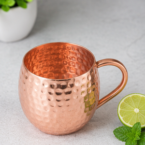 Mug à cocktail artisanal en cuivre pur martelé à 100 %, vaisselle écologique pour usage domestique, style vintage - Product Image 6