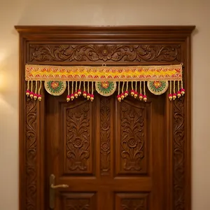 Traditional Pearl Bead Toran Bandhanwar Door Hanging Decorative Wall Decor for Festival Wedding and Home Entrance - Product Image 1