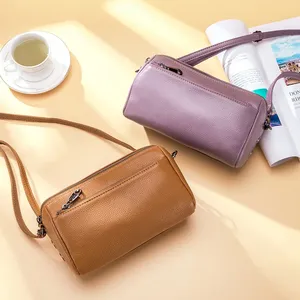 Bolso de Hombro para Mujer, Bolso de Cuero Genuino, Bolso Cruzado de Piel Vacuna de Lujo, Bolso de Moda Femenino, Bolso Tipo Hobo, Bolso Mensajero - Product Image 1