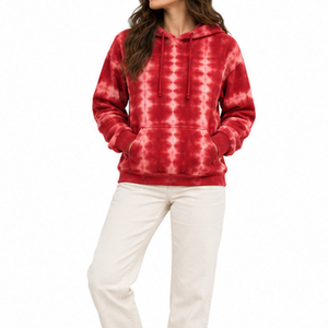 Sweat-shirt à capuche plissé accordéon pour femme, personnalisé, 100 % coton molletonné, coupe oversize, style streetwear, vente en gros - Product Image 2