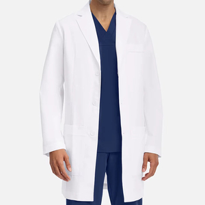 Fabrication professionnelle de blouses de laboratoire respirantes unisexes de couleur blanche pour médecins, infirmières et laborantins - Product Image 1
