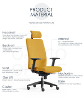 Chaise de gestion pivotante multifonction de qualité supérieure entièrement rembourrée chaise de bureau ergonomique en cuir de tissu de bureau de directeur de maison