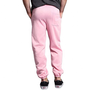 Men's Pink Sweatpants <b>Elastic</b> <b>Waist</b> Casual Joggers Side Pockets Midweight Cotton/Polyester Fleece Thickness Quick Dry Breathable - Product Image 2