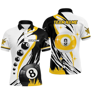 Camisetas de Billar Personalizadas de Alta Calidad para Hombre, Jersey de Equipo de Billar, Impresión por Sublimación, Secado Rápido, Tallas Grandes, Ropa Deportiva - Product Image 1