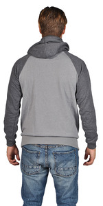 Sweat-shirt à capuche pour homme, manches raglan, couleur unie, pull décontracté avec poche, vêtement d'automne, coupe classique, coton French Terry - Product Image 6