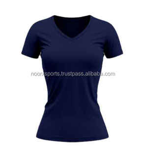 เสื้อยืดฟิตเนสแห้งเร็วคอวีสำหรับผู้หญิงใส่ในฤดูร้อนพิมพ์โลโก้เป็นมิตรกับสิ่งแวดล้อม - Product Image 3