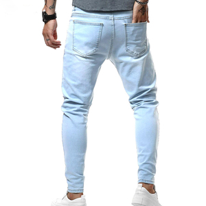 Jeans de Mezclilla de Algodón Orgánico de Alta Calidad al por Mayor para Hombre, Acabado Lavado, Cintura Alta, Corte Recto, Pantalones Casuales de Otoño/Invierno - Product Image 4