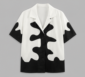 เสื้อเชิ้ตแขนสั้นผู้ชายแบบลำลอง ปกคอพับ เสื้อเชิ้ตฤดูร้อน - Product Image 5