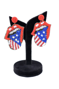 Embellishment Mouse Ear Patriotic <b>Earrings</b> <b>Red</b> White Blue Star & Stripe Statement Dangle Novelty <b>Earrings</b> Usa Day Women & Girls - Product Image 4
