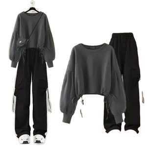 100% coton nouveau fabricant de survêtements Premium décontracté élégant survêtements personnaliser la conception en gros 2 pièces ensemble - Product Image 1