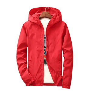 Chaqueta con Capucha Cortavientos para Hombre, Manga Larga, Ropa de Abrigo de Primavera, Azul Oscuro, Chaqueta de Poliéster para Adultos - Product Image 5