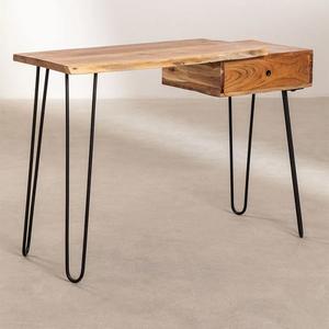 Escritorio para Computadora Vandana Hexa Vista con Superficie de Madera y Patas de Metal - Product Image 2