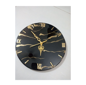 Abstract Round Resin <b>Digital</b> Wall <b>Clock</b> Quartz Oversized Contemporary Design Two-piece Antique Style 15mm Thick Plate for Office - Product Image 2
