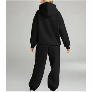 Conjunto Deportivo para Mujer, Sudadera con Capucha, Pantalones Deportivos, Conjunto de Dos Piezas con Logotipo Personalizado, Manga Larga, Ropa Deportiva para Mujer - Product Image 4