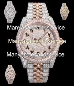 Reloj de Lujo para Hombre de Acero Inoxidable con Cristal de Moissanita, Diseño Hip Hop, Resistente al Agua 10 Bar, Cierre de Pulsera, Regalo de Aniversario - Product Image 1