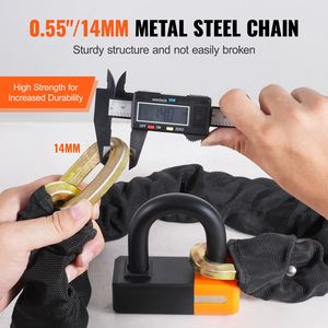 Candado de Cadena para Bicicleta de Acero Resistente de 3.28 Pies con 4 Llaves, Candados Antirrobo de Alta Seguridad para Uso Diario - Product Image 3