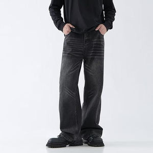 Pantalones Vaqueros Anchos de Estilo Urbano para Hombre, Pantalones de Mezclilla Holgados de Gran Tamaño, Ropa Casual Vintage de Moda - Product Image 3