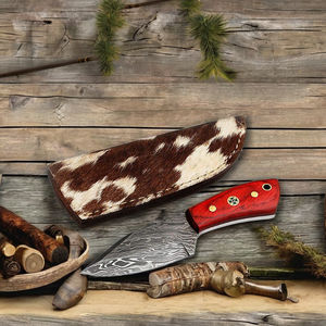 Cuchillo de Bolsillo de Supervivencia Hecho a Mano de Acero de Damasco de Grado Industrial ODM/OEM, Mango Personalizado, Hoja Fija, para Camping y Caza, 1 Año de Garantía - Product Image 1