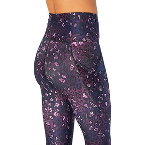 Leggings de Yoga con Estampado de Leopardo, Cintura Alta, Largo Completo, Elásticos en Cuatro Direcciones, Spandex y Poliéster, Pantalones para Mujer - Product Image 5
