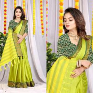 Sari en soie Aura Qunoot Closet avec blouse et pallu assortis de style ethnique, sari pour femmes du Gujarat - Product Image 2