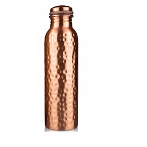 Venta caliente botella de agua de cobre con acabado mate botella de agua de Yoga botella de agua Ayurvédica recipiente de cobre hecho a mano - Product Image 4