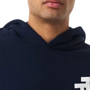 Sweat à capuche bleu brodé épais en polaire douce, pull à manches longues, vêtement décontracté pour l'hiver - Product Image 2