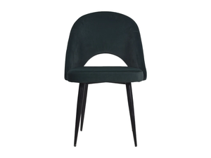 Chaise de salle à manger moderne du milieu du siècle, noire, confortable, avec accoudoirs, dossier, design simple, pour hôtels et restaurants - Product Image 5