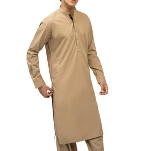 Traje Salwar Kameez de Dos Piezas Reversible de Algodón de Secado Rápido y Absorción de Humedad de Alta Calidad Hecho a Medida por HN Impex 2025 para Hombre - Product Image 1