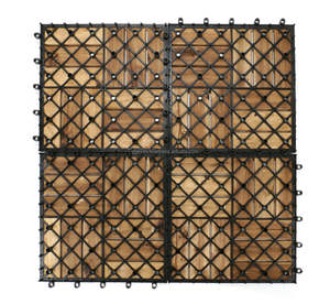 Suelo de Madera Maciza de Acacia de Vietnam, Antideslizante, Impermeable, de 18 mm, Liso, para Exteriores, Losetas de Madera Entrelazadas, Acabado Mate - Product Image 6