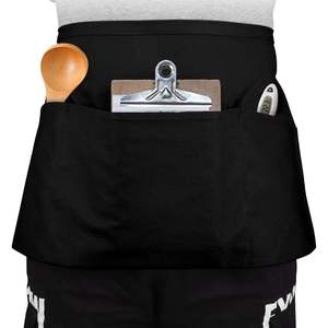 Delantal de cintura de nailon con estampado personalizado 2025 para camareros camareras, medio delantal de servidor de Bistro de 3 bolsillos para limpieza de restaurante - Product Image 2