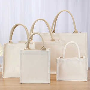 กระเป๋าโท้ทช้อปปิ้งปี 2026 สีครีม แต่งขอบสีดำ แบบเปิดด้านบน สไตล์มินิมอล สำหรับช้อปปิ้งทุกฤดูกาล - Product Image 3
